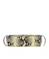 Khaite Donna Snakeskin Embossed Evening Clutch In Animal Print