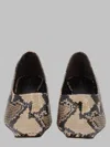 Khaite Python-print Pointed-toe Mule Flats In Multi