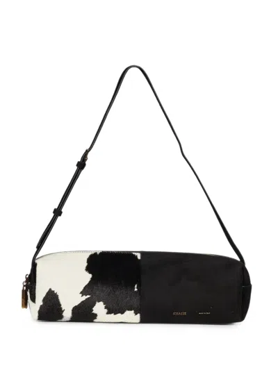 Khaite Animal-print Shoulder Bag In Black