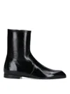 Khaite Glossy Enameled Leather Boot In Multi