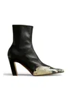 Khaite The Dallas 85mm Leather Ankle Boots In Black
