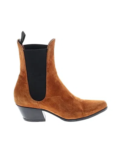Pre-owned Khaite Ankle Boots In Brown