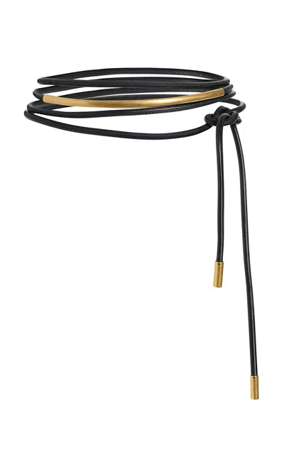 Khaite Antique Gold Ciro Belt In Black