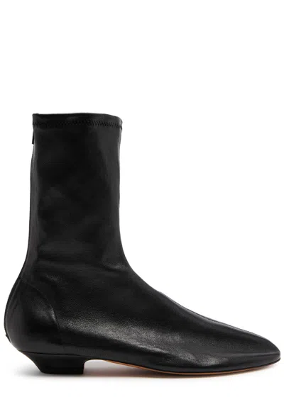KHAITE KHAITE APOLLO 25 LEATHER ANKLE BOOTS