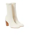 Khaite Apollo Leather Ankle Boots In Multi
