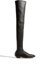 Khaite Apollo Leather Boots In Black