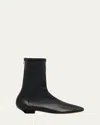 Khaite Arizona Stretch Ankle Boot In Nappa Leather In Black