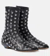 Khaite Apollo Studded Leather Booties In Black