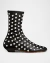 Khaite Apollo Studded Leather Booties In Black