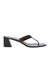 Khaite Archer Leather High-heeled Sandals In Black
