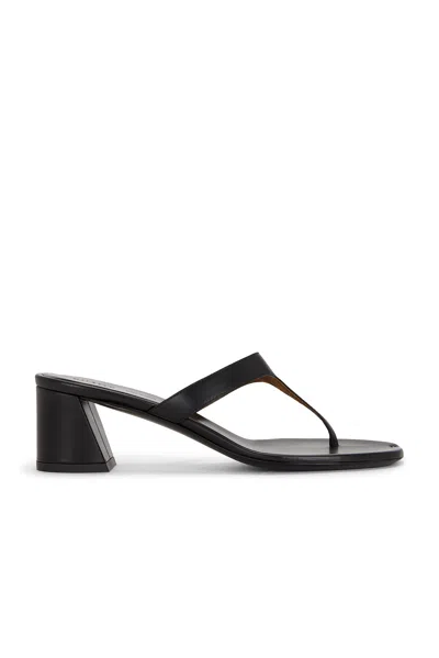 Khaite Archer Leather Mules In Black