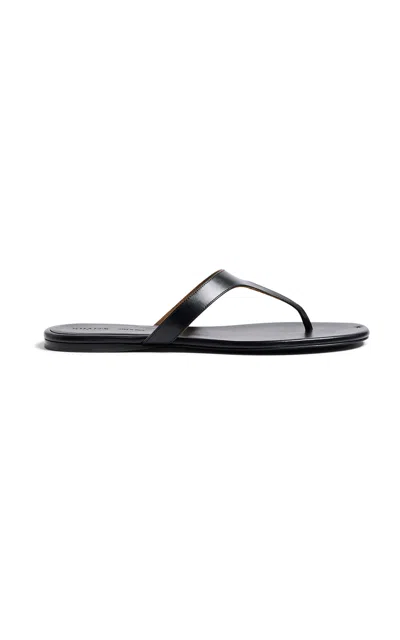 Khaite Archer Thong Sandal In Black