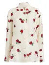 Khaite Argo Raspberry-print Shirt In Neutral