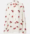 Khaite Argo Raspberry-print Shirt In White