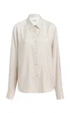 Khaite Argo Silk Shirt In Khaki