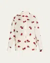 Khaite Argo Raspberry-print Shirt In White