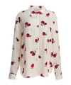 Khaite Argo Raspberry-print Shirt In White