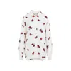 Khaite Argo Raspberry-print Shirt In White