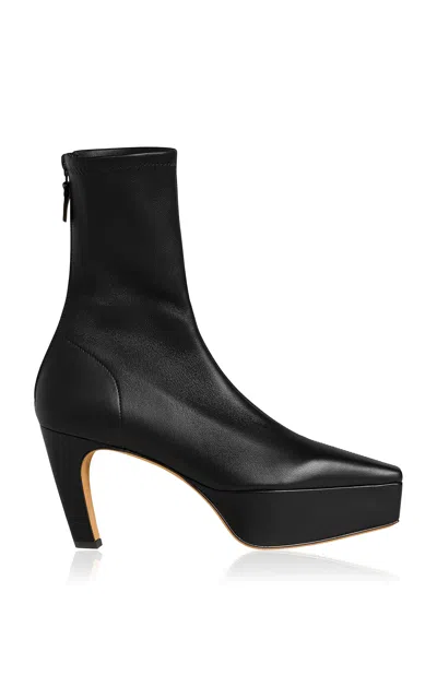 Khaite Arizona Mid-calf Platform Boot 90 In Black