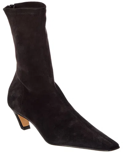 Khaite Arizona Suede Bootie In Brown