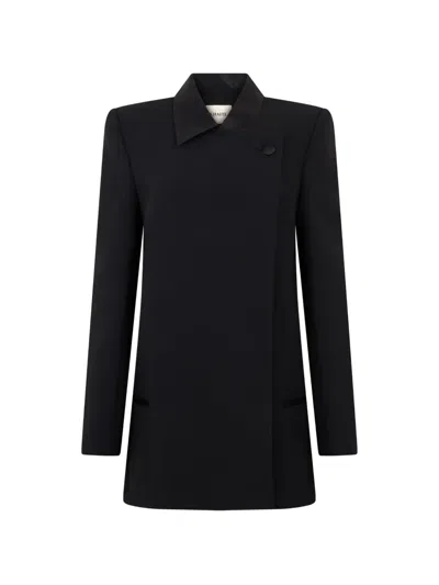 Khaite Armair Double Face Crepe Jacket In Black
