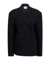 Khaite "arnoll" Coat In Blue