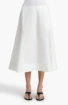 Khaite Artin High-waisted A-line Midi Skirt In Cotton In Animal Print