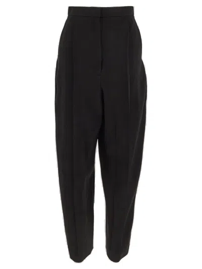 Khaite Ashford Pleated High-waisted Trousers In Black