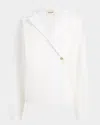 Khaite Ashton Double-breasted Cotton Top