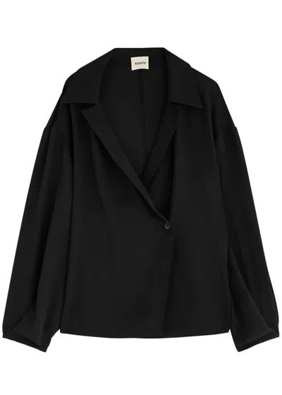 Khaite Ashton Silk Blouse In Black