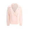 Khaite Silk Shirt With Wide Collar In Pink