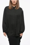 Khaite Asimemtrical Cut Shirt In Black
