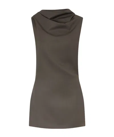 Khaite Astor Wool Mini Dress In Gray
