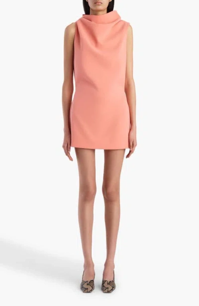 Khaite Astor Sleeveless Draped Minidress In Pink