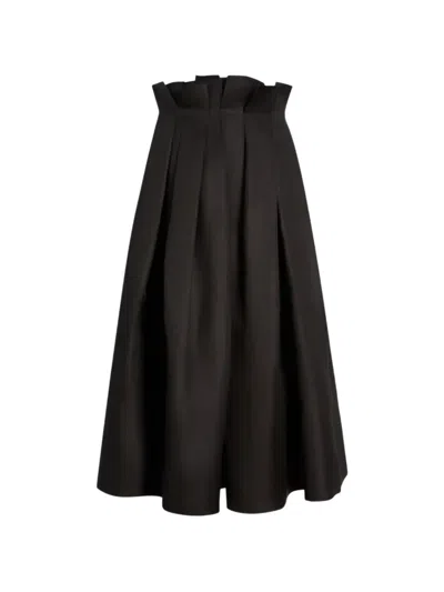 Khaite Astrid Midi Skirt In Black