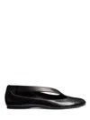 Khaite Asymmetric Cut-out Flat Shoes In Lambskin Leather