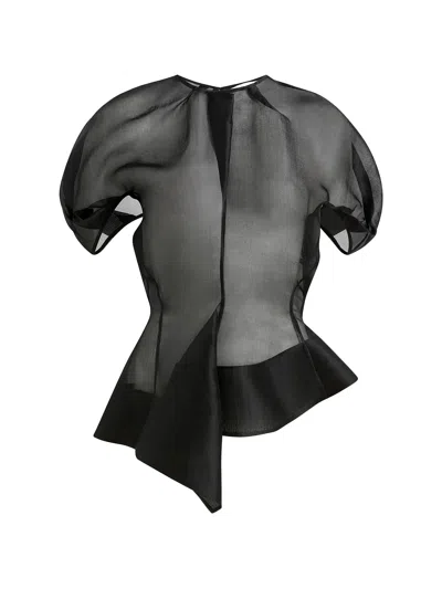 KHAITE KHAITE ASYMMETRIC SILK MINI TOP - SIZE 2