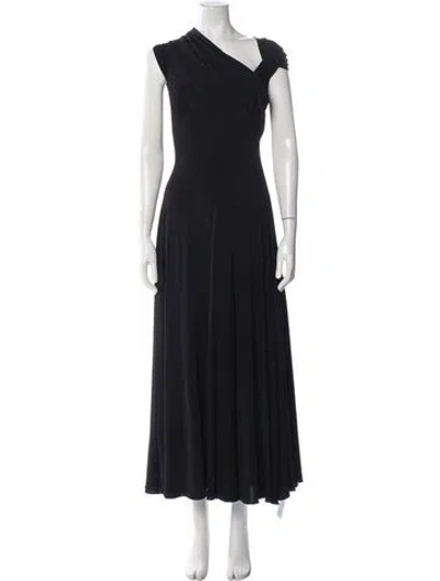 Pre-owned Khaite Asymmetrical Long Dress In Blue