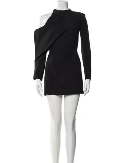 Pre-owned Khaite Asymmetrical Mini Dress In Black