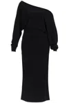Khaite Maxi Abito Off Shoulder Asimmetrico In Black