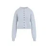 Khaite Atmosphere Blue Cashmere Everheart Cardigan In Gray