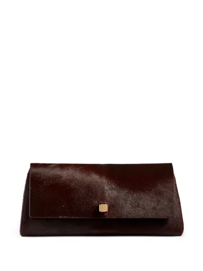 Khaite Audrey Clutch In Burgundy
