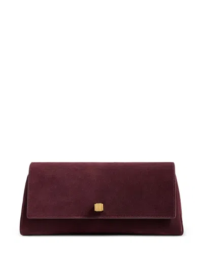 Khaite Audrey Clutch In Burgundy