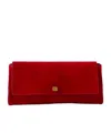 Khaite Womens Audrey Suede Clutch Bag Rebel In Red