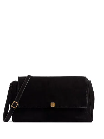 Khaite Audrey Leather Crossbody Bag In Black