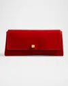 Khaite Womens Audrey Suede Clutch Bag Rebel In Rebel
