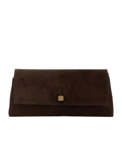 Khaite Audrey Foldover Clutch Bag In Black