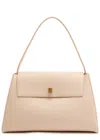 Khaite Audrey Grained Leather Top Handle Bag In White