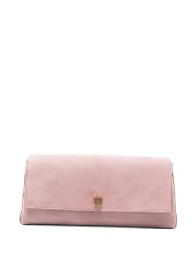 Khaite Audrey Lock Clutch Bag In Purple
