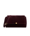 Khaite Cate Suede Shoulder Bag In Black
